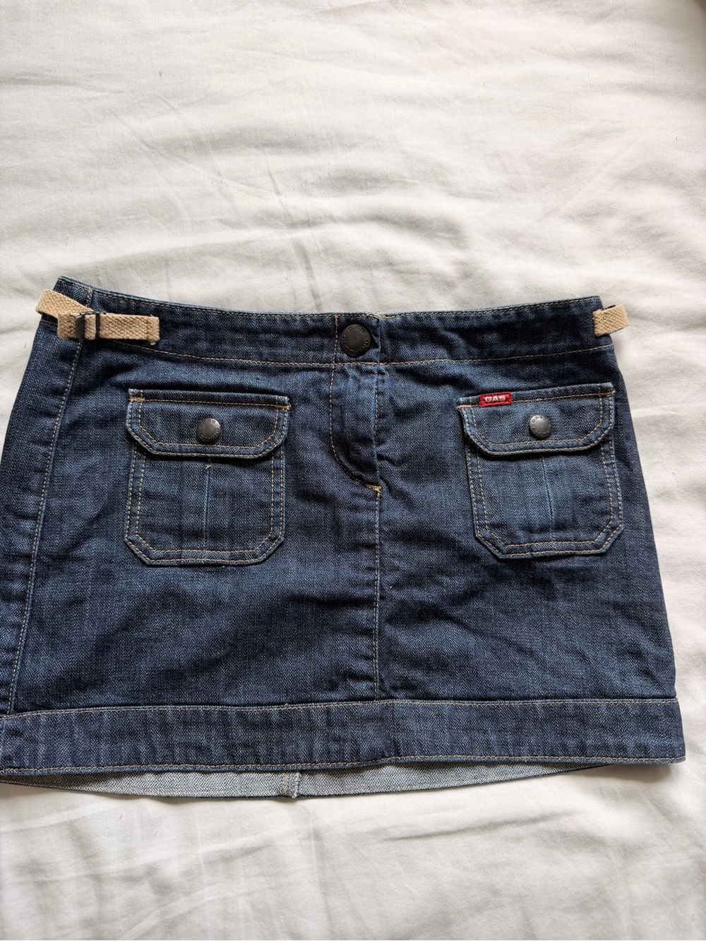 Vintage denim mini skirt